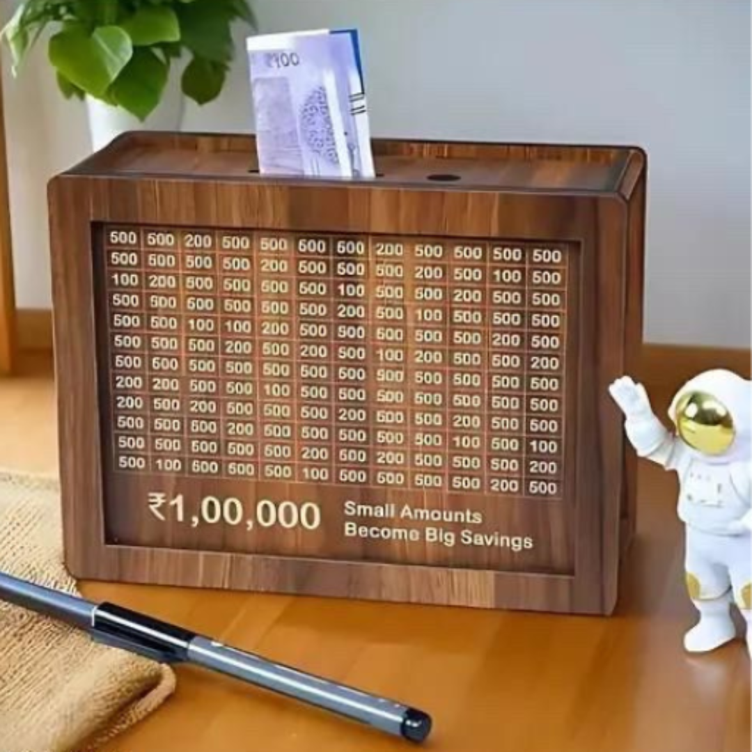 ₹1 Lakh Savings Challenge Piggy Bank